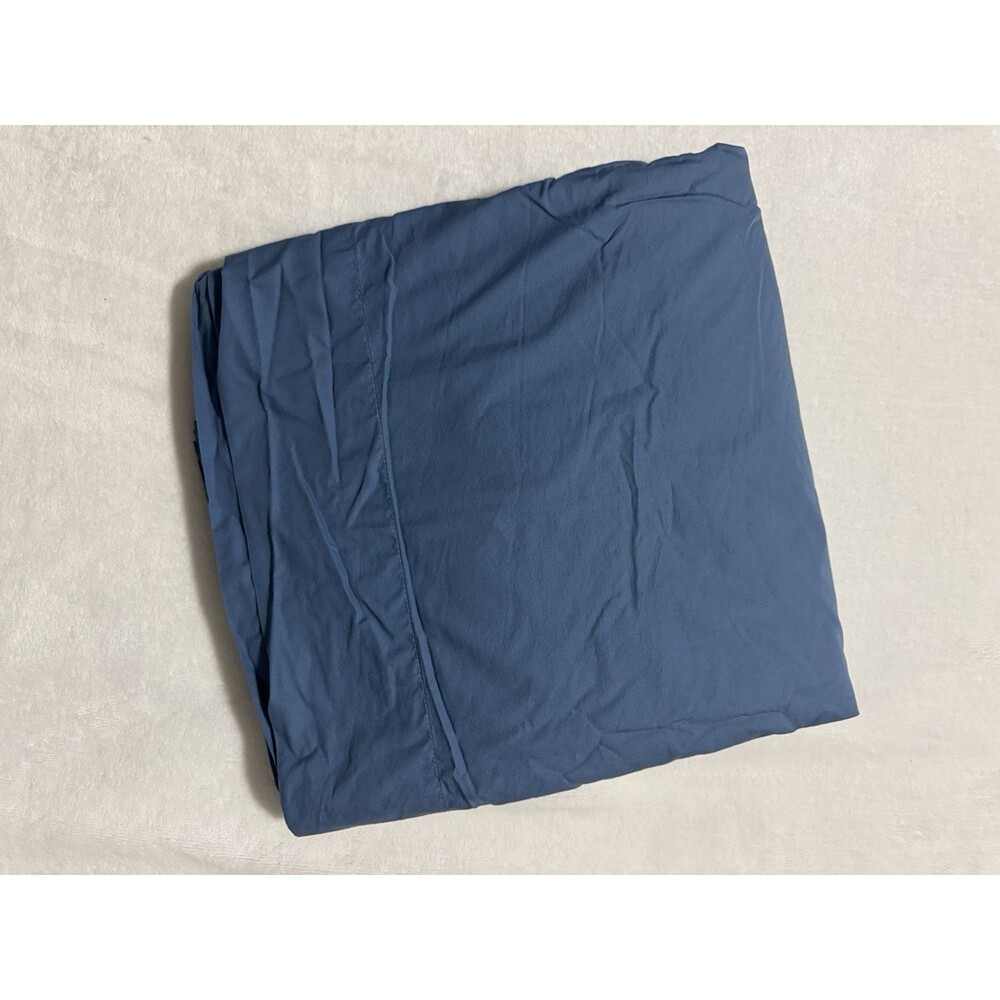 My Pillow King Flat Sheet 100% Cotton Percale Blue Bed Linen